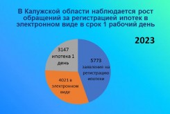 В Калужской области наблюдается рост обращений за регистрацией ипотек в электронном виде в срок 1 рабочий день